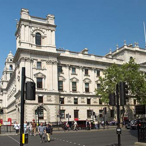 Londyn. Architektura przy Westminister Bridge St.